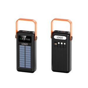 Portable large-capacity solar power bank that can be used as a camping light