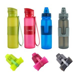 Collapsible Water Bottle with Leak Proof Cap - 17 oz