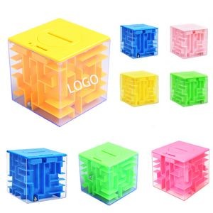 6-Sided 3D Labyrinth Toy Coin Jar