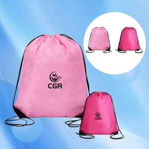 Drawstring Bag for Breast Cancer Support