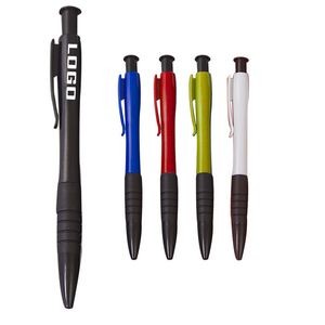 Classic Click Action Ballpoint Pen w/Rubber Section Grip