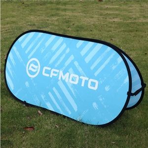 Oval Pop Out Banner 2 x 4 FT Display Foldable Advertising Frame