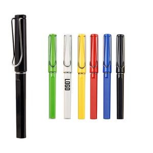 Colorful Matte Finish Water Based Ballpoint Pen w/Pocket Clip & Removable Cap