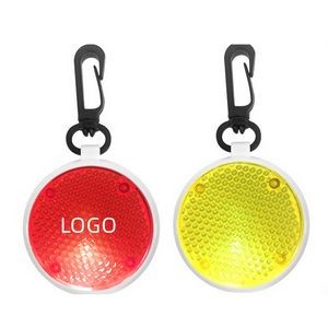 Round Shape LED Safety Waring Flashlight with Keychain