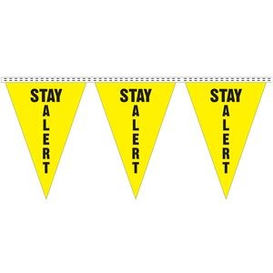 60' Safety Slogan Pennant (Stay Alert)