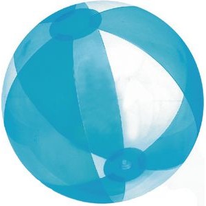 16" Inflatable Translucent Blue/Clear Beach Ball