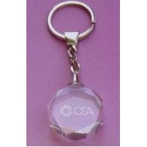 Crystal Rounded Keychain (Engraved)