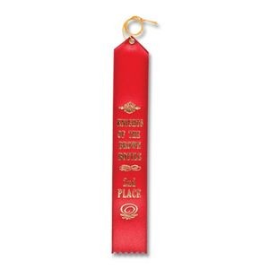 1-5/8"x8" Premium Grade Custom Award Ribbon W/Card