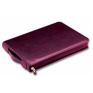 Director 3-On-A-Page Zippered Leather Portfolio