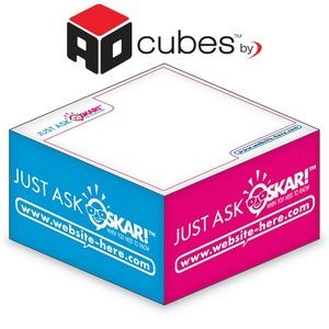 Ad Cubes™ - Memo Notes - 3.875x3.875x1.9375-2 Colors, 1 Design on Sides