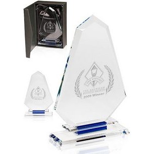 Blue Accent Glass Trophies
