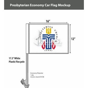 Presbyterian Car Flags 12x16 inch Economy