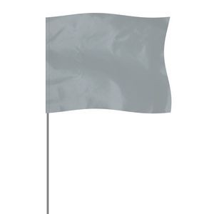 Silver 4" x 5" Marker Flag on a 36" Wire