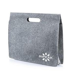 11" Felt Folder Sleeve Tote Bag w/Handler
