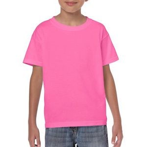 Heavy Cotton Youth T-shirt - Azalea - Medium (Case of 12)