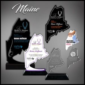 6" Maine Black Budget Acrylic Award