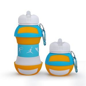 550 ML Volleyball Shaped Collapsible Sport Water Bottle