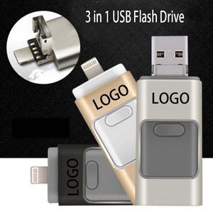 3-Port USB Flash Drive 8GB