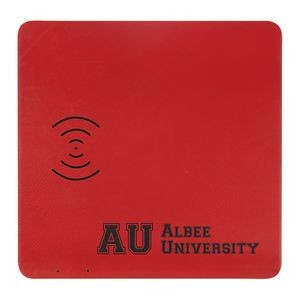 Red Leatherette Phone Charging Mat