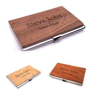 Wood Business Card Case Holder