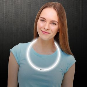 22" Single Color Superior White Glow Necklace(Pad Printed)