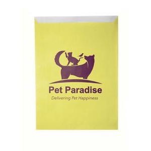 8.5"W x 11"H One-color Colored Paper Bag Yellow