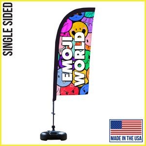 7ft Single Sided Premium Straight Flag with Water Base - Made in the USA