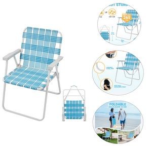 Folding Webbed Lawn Beach Chair