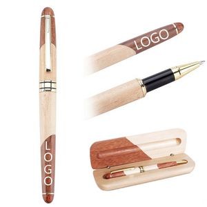 Wooden Pen w/Wood Case