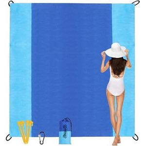 Beach Blanket Sandproof, Oversized Beach Mat 10' X 9' Suitable for 8-10 Adults, Picnic Mat ,
