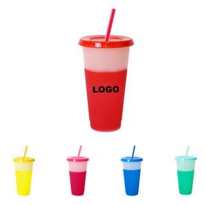 25 OZ Heat Color Changing Plastic Cup