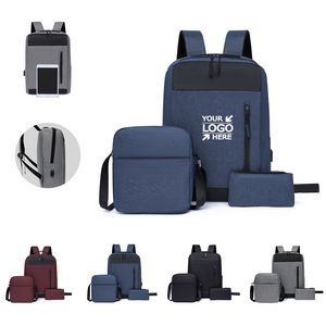 Three-Piece Laptop Backpack