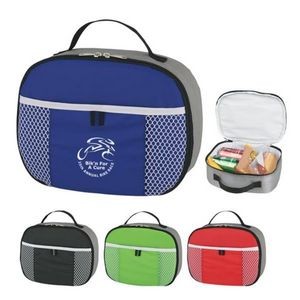 Insulated Lunch Cooler Zipper Bag with Front Pocket (11" x 8")