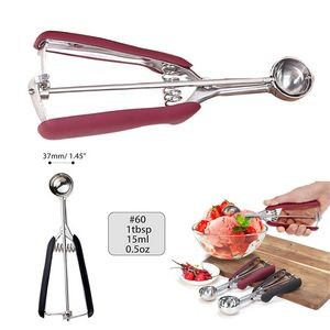 8" Professional Stainless Steel Ice Cream Scoop Melon Baller Scoop With Quick Release Trigger 1TPSP