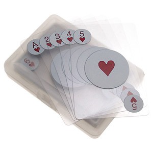 See Through Plastic Playing Cards W/ Translucent Case