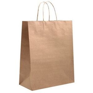 ECO Natural Kraft Eurostyle Shopping Bag (13" x 6" x 16")