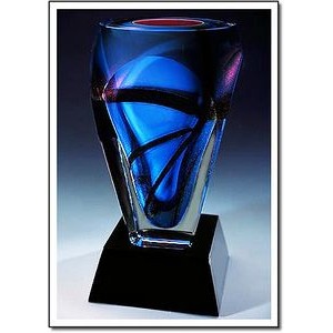 Glaze Fusion Vase w/o Marble Base (5"x5"x8")