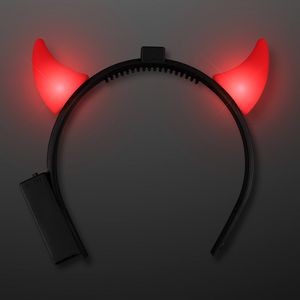 Light Up Red Devil Horns Headband - BLANK