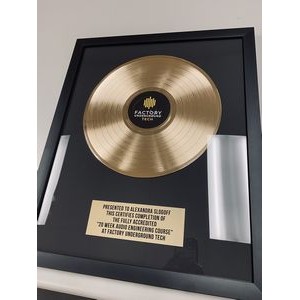 Record Award, Gold or Platinum Basic Framed