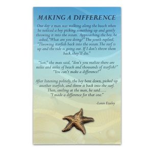 Starfish Pin with Presentation Card