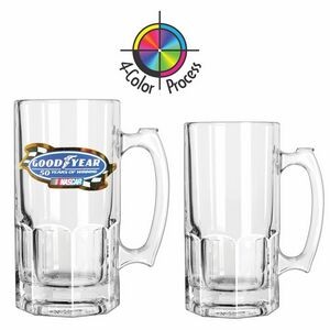 34oz Clear Glass Beer Tankard (4 Color Process)