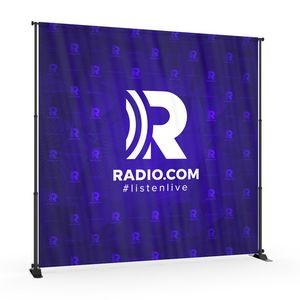 Adjustable Banner Stand 8'x8' w/Fabric Print