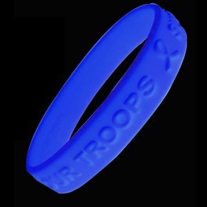 Embossed and glow in the dark Silicone Bracelet
