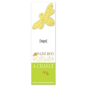 Seed Paper Save The Bees Shape Bookmark - Design C