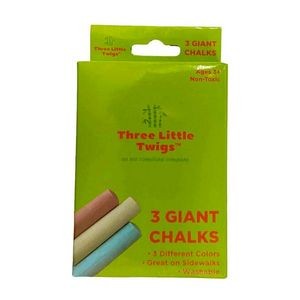 Giant Chalk - 3 Count, Vibrant Colors (Case of 144)