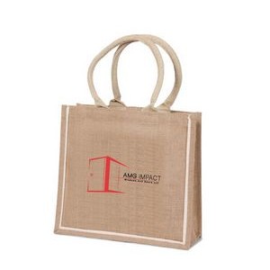 Natural Jute Shopping Bag with Webbed handles