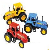 3 3/4" Pull Back Farm Tractor Toy