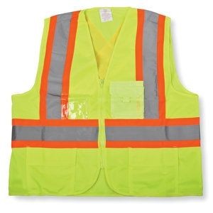 Lime Gren High Visibility Poly Safety Vest