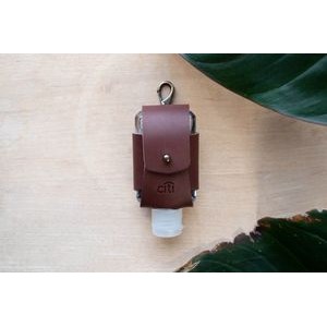 Leather Hand Sanitizer Case. Sanitizer Included. Low MOQ Fast Ship USA Made.