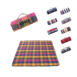 Leather Straps Outdoor Picnic Mat